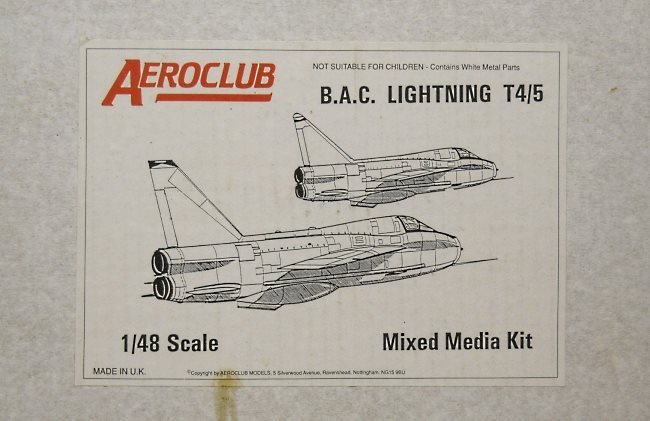 Aeroclub 1/48 BAC Lightning T4/5 Two-Seat Trainer plastic model kit